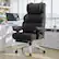 Front. Brick Attic - Big and Tall Ergonomic Office Chair, Wide Executive Leather Reclining Gaming Chair with Footrest, Black - Black.