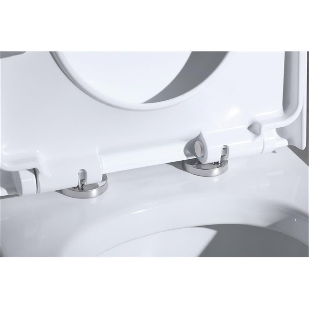 Alt View 4. Elegant Kitchen and Bath - Winslet One-piece elongated Toilet 28x16x29 in White - White.