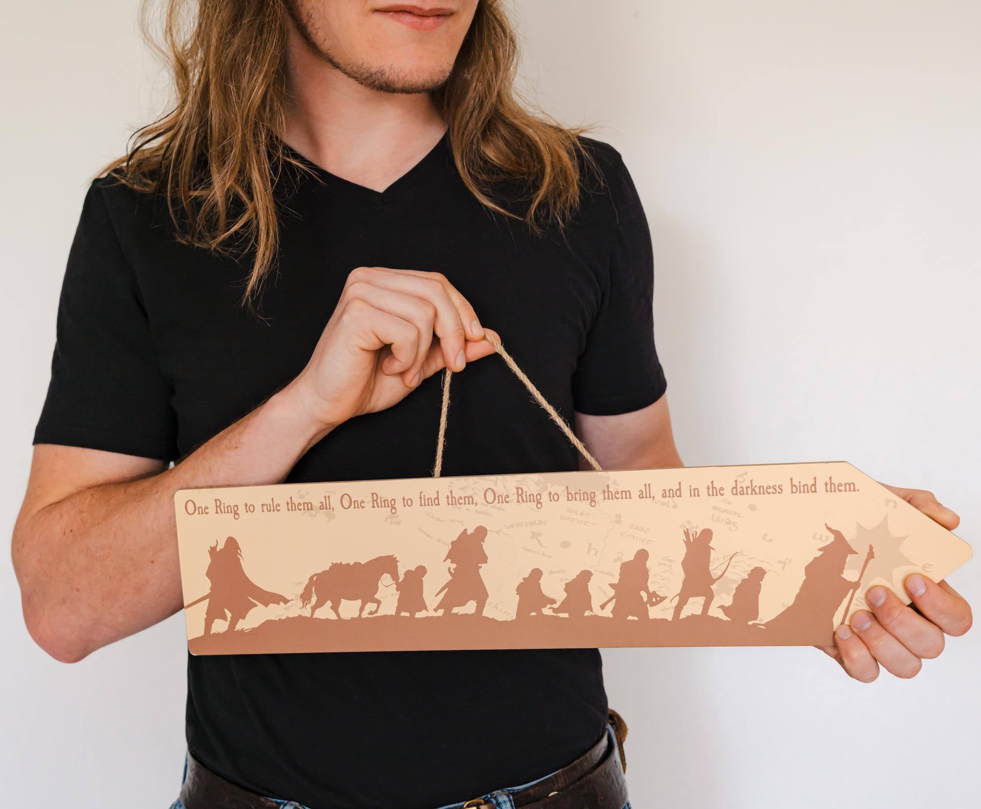 One Ring to rule them all, One Ring to find them, One Ring to bring them all, and in the darkness bind them.