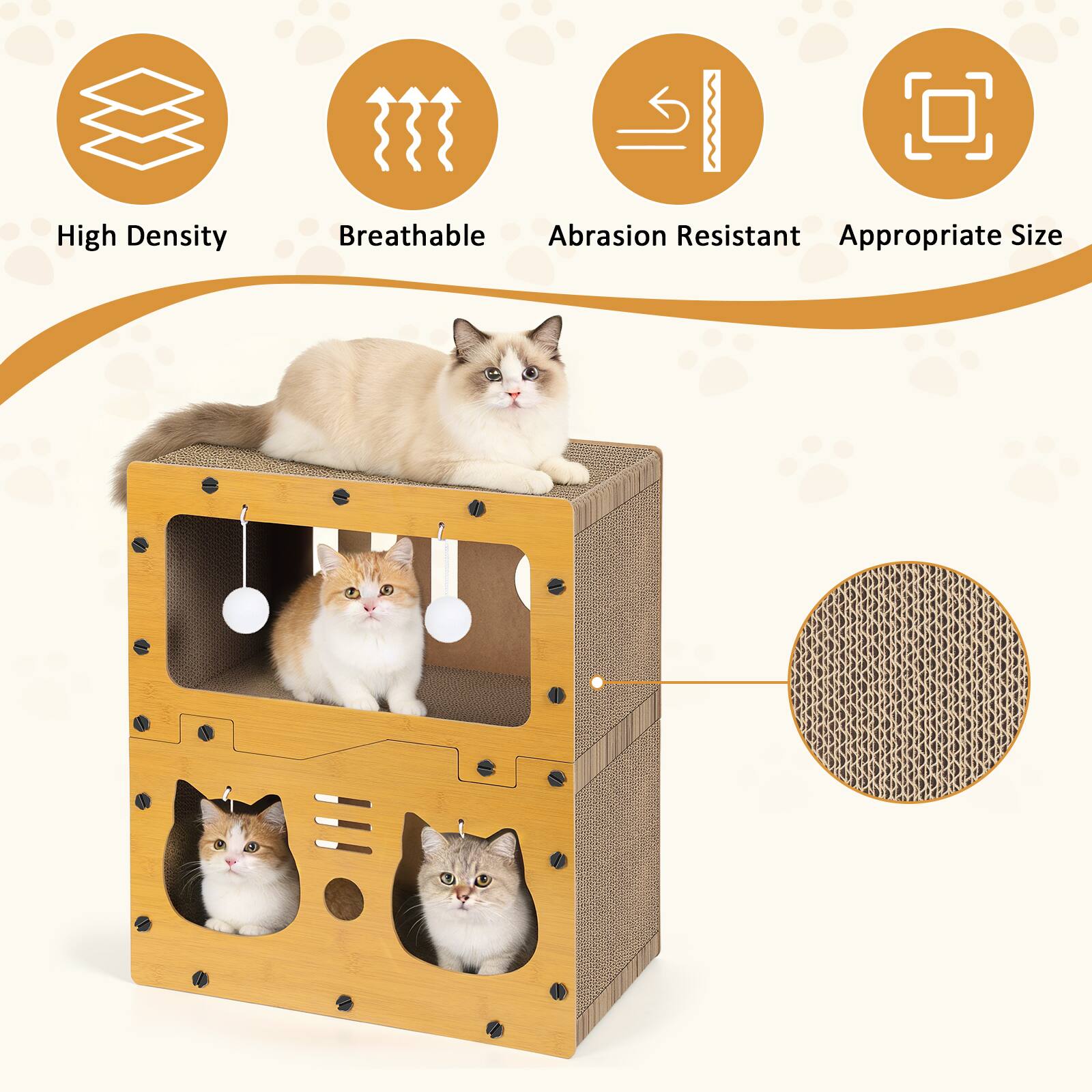 High Density  
Breathable  
Abrasion Resistant  
Appropriate Size
