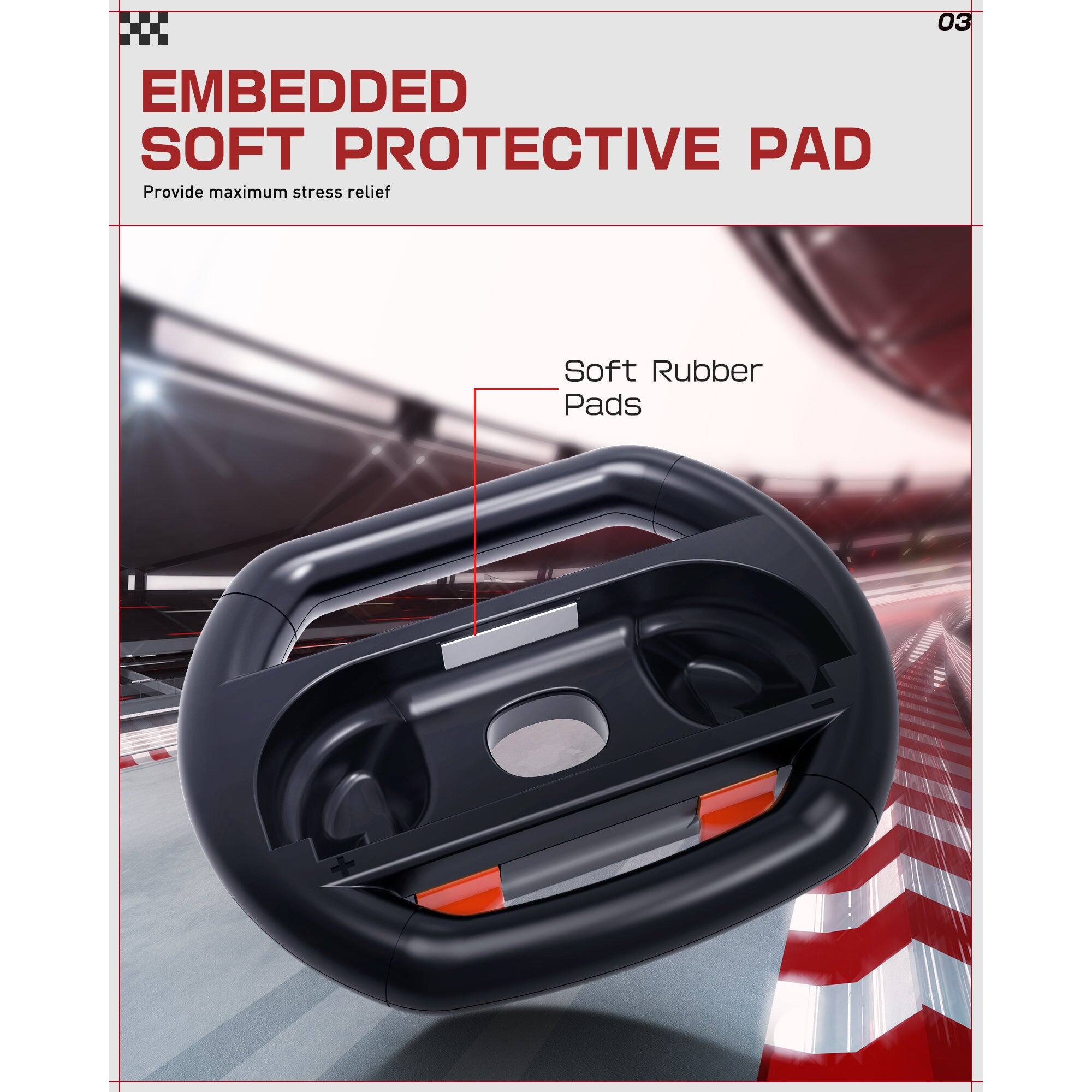 03 EMBEDDED SOFT PROTECTIVE PAD  
Provide maximum stress relief  

Soft Rubber Pads