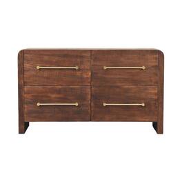 Artisan Furniture - Solid Wood Copenhagen 4-Drawer Chest in Smoked Oak - Brown