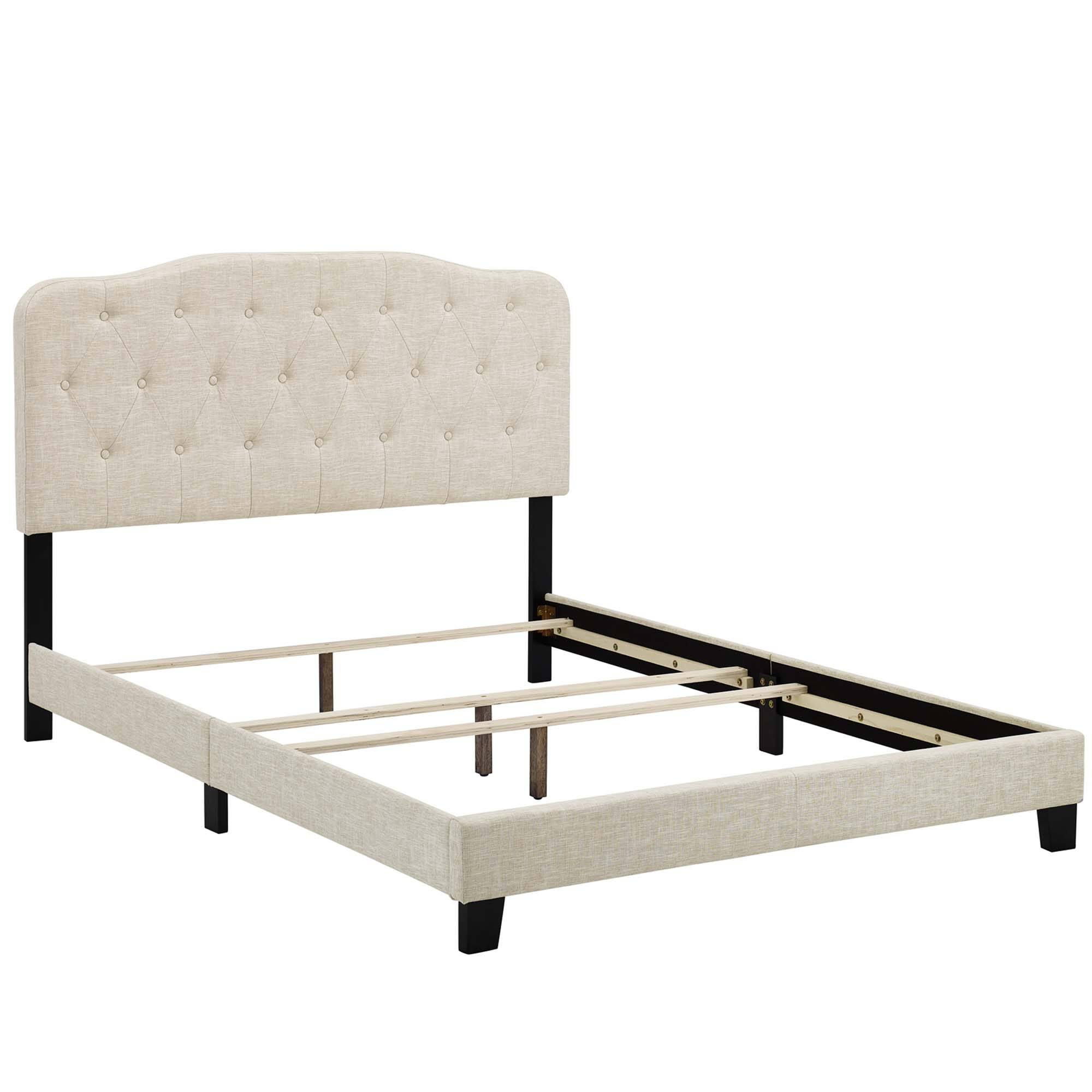 Left. Modway - Sutton Performance Velvet Full Bed Frame - Red.