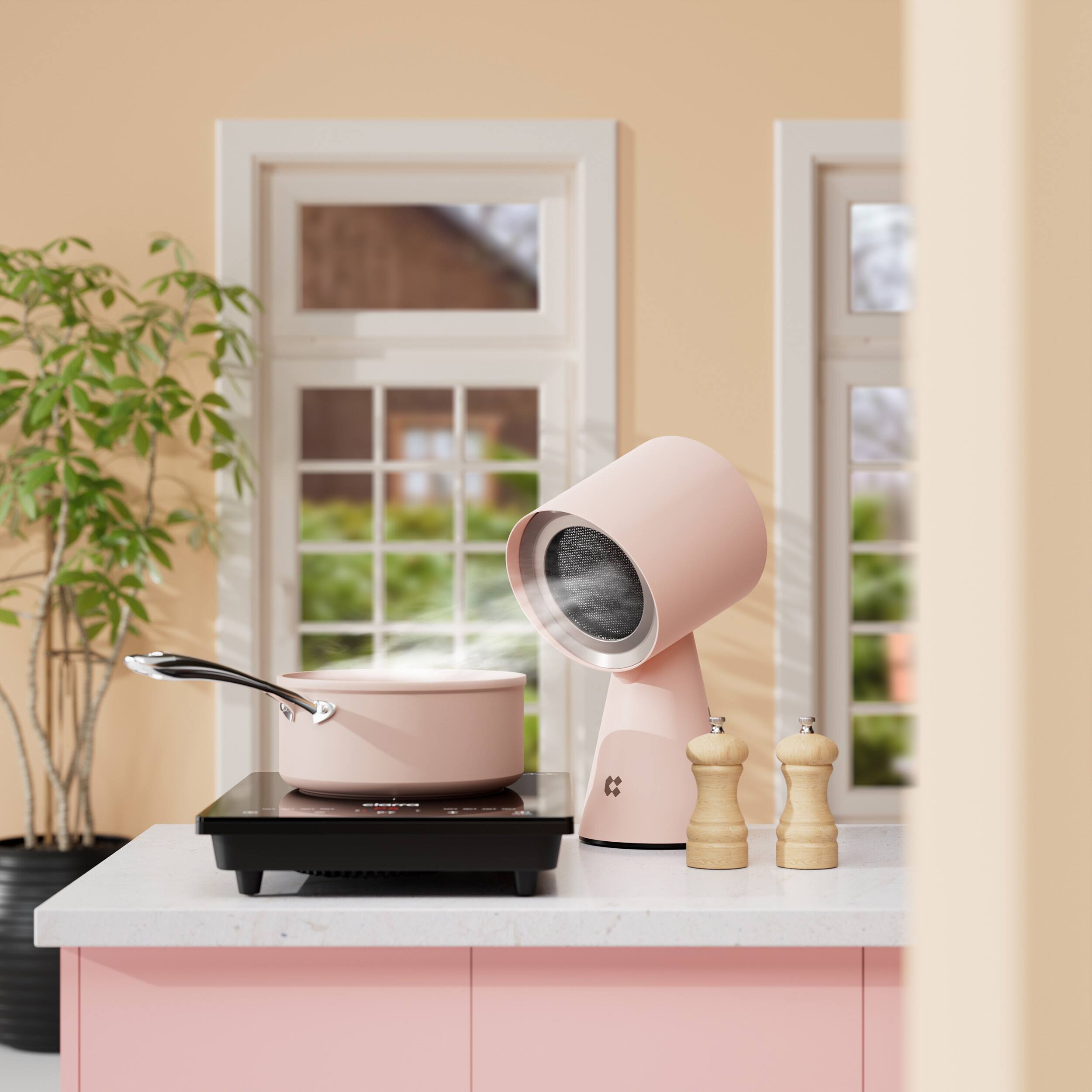 Alt View 1. Ciarra - HOOD TO GO Portable Mini Desktop Range Hood - Sakura Candy.