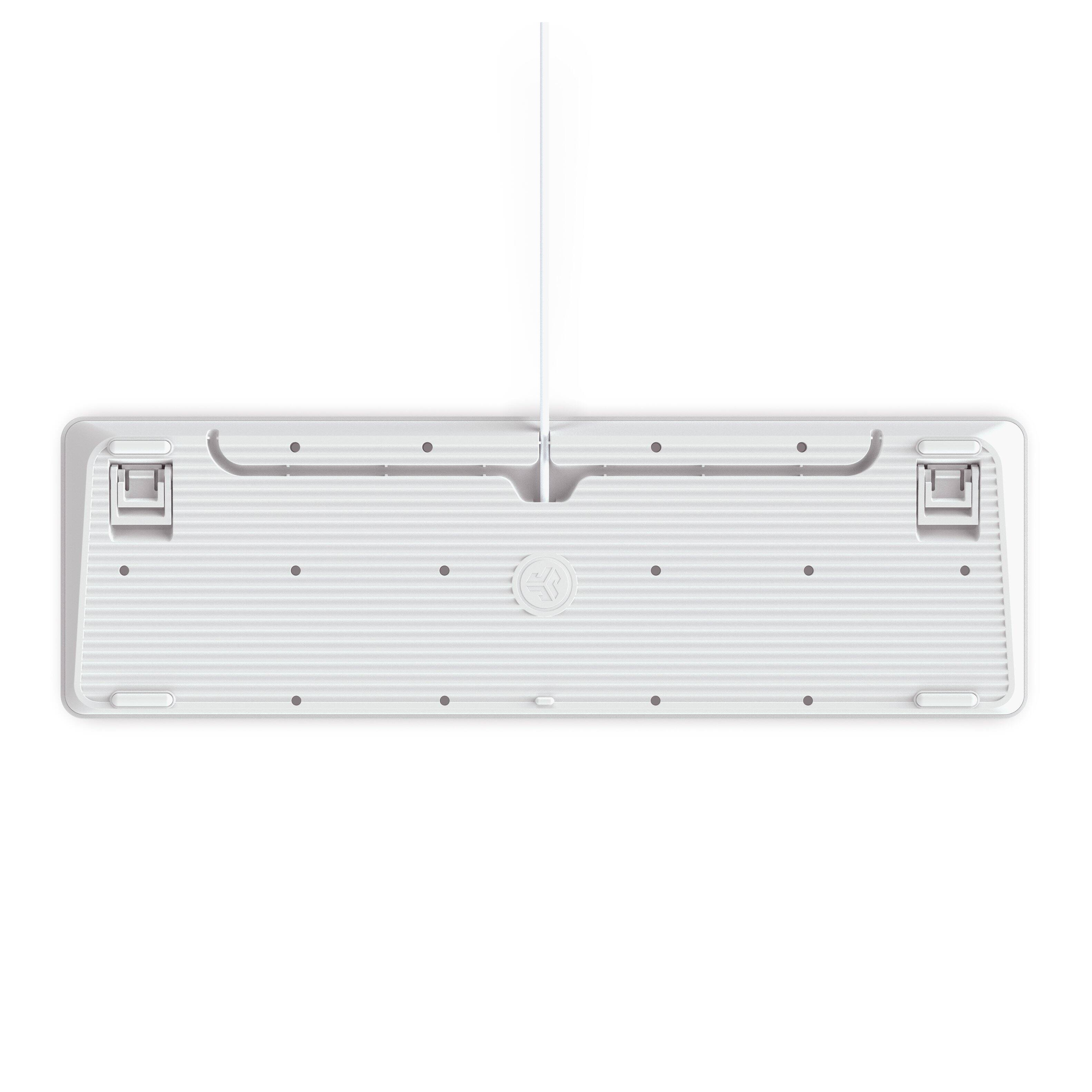 Alt View 7. JLab - Nightfall Full-Size Wired Gaming Keyboard - White.