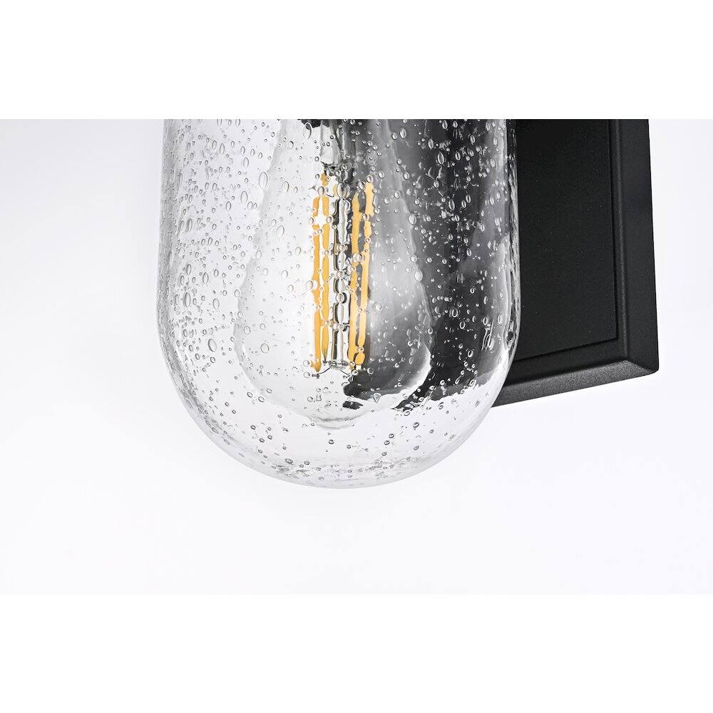 Alt View 1. Elegant Lighting - Rafael 5 Inch Outdoor Wall Sconce In Black - Black.