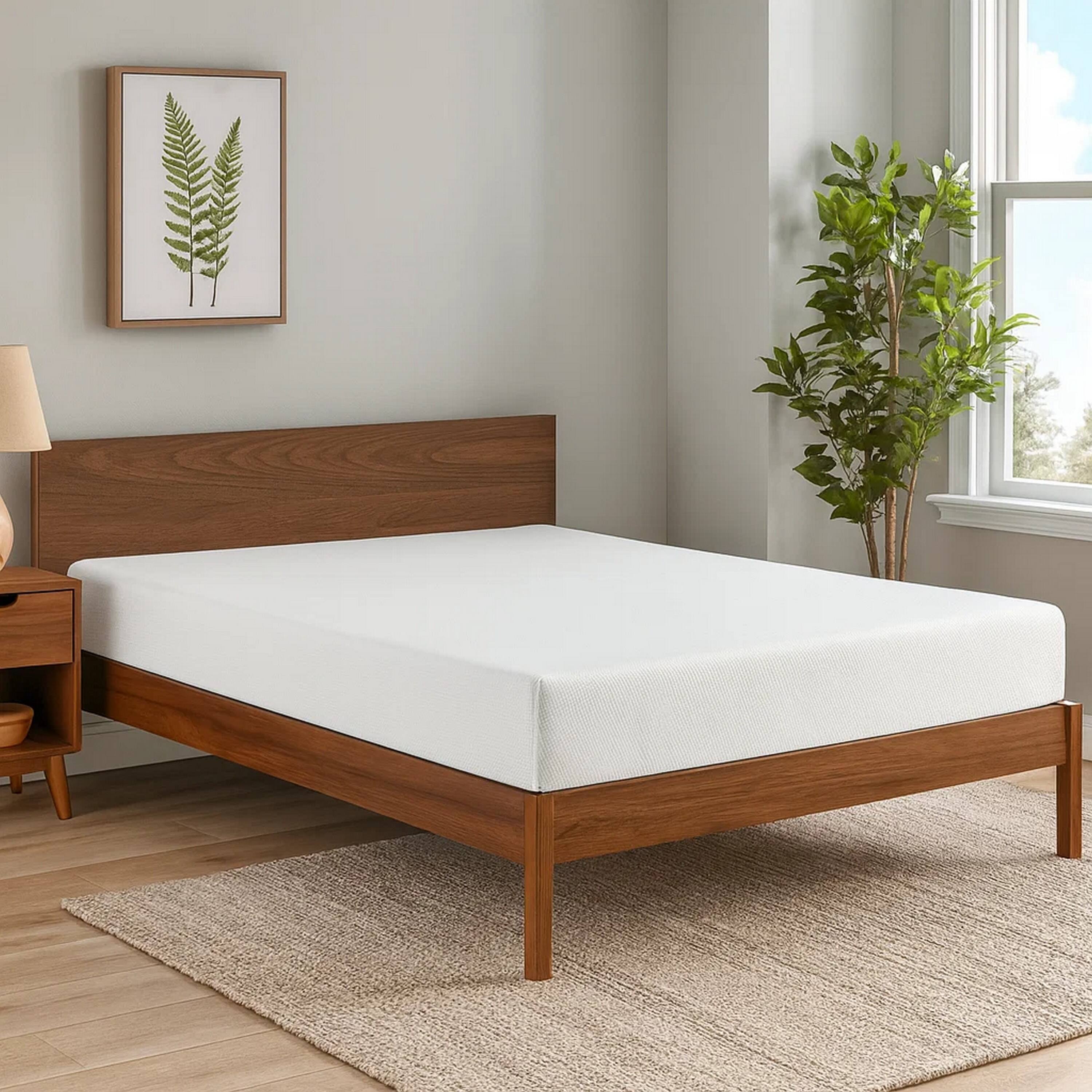 Alt View 3. Manhattan Lane - Bree 8 Inch Plush King Size Mattress with Cool Gel Foam, Aloe Vera Infused - White.