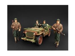 US Army WWII 4 Piece Figure Set For 1:18 Scale Models by American Diorama - Multi