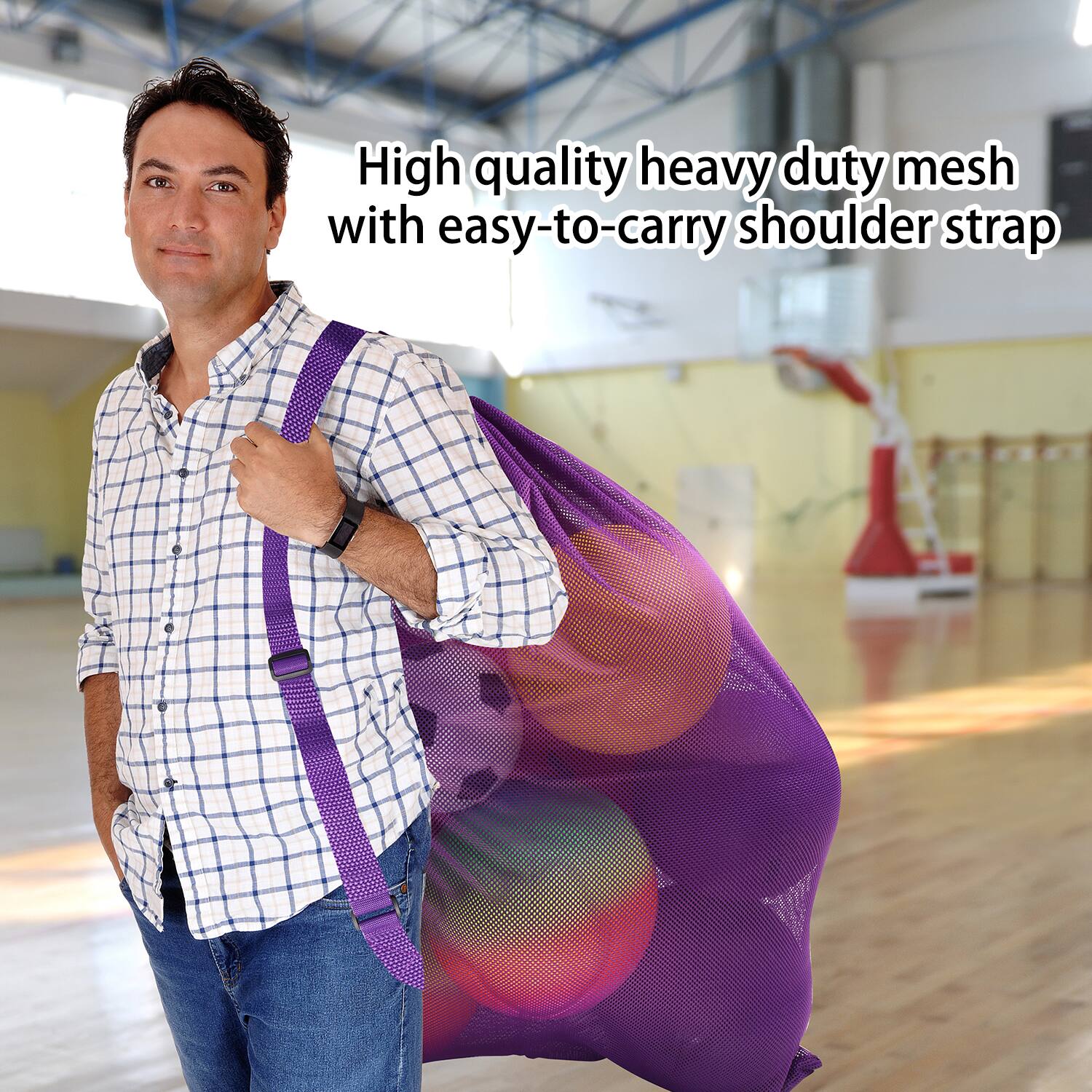 High quality heavy duty mesh with easy-to-carry shoulder strap