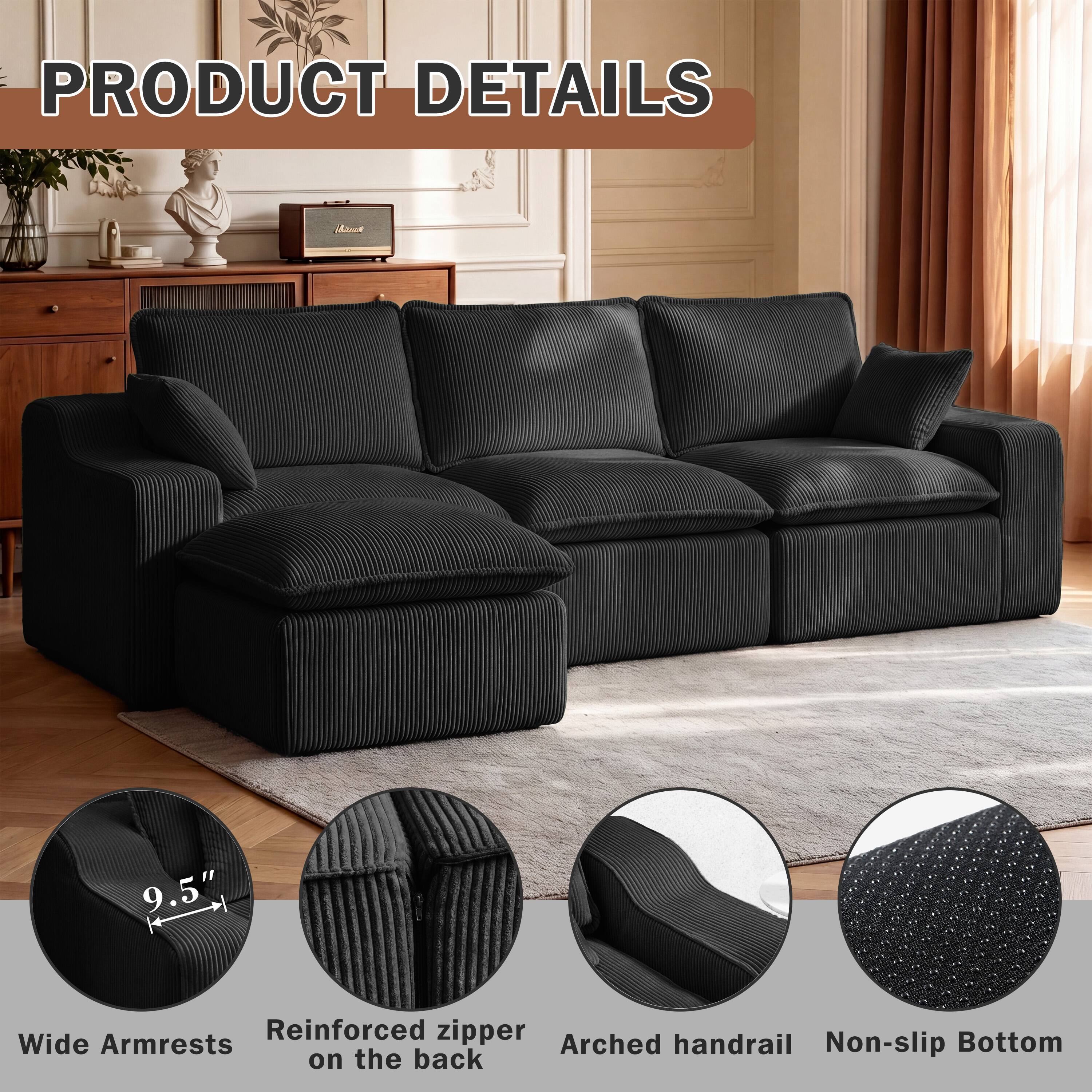 PRODUCT DETAILS

9.5"
Reinforced zipper
Wide Armrests
Arched handrail
Non-slip Bottom on the back