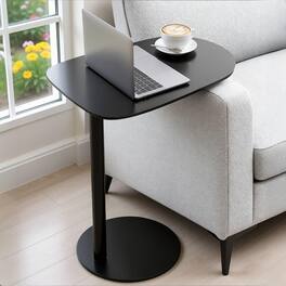 Fabibe - C Shaped End Table For Couch Or Sofa - Modern Metal Side With Slim Frame Space-saving Design Living Room - 27.6"H