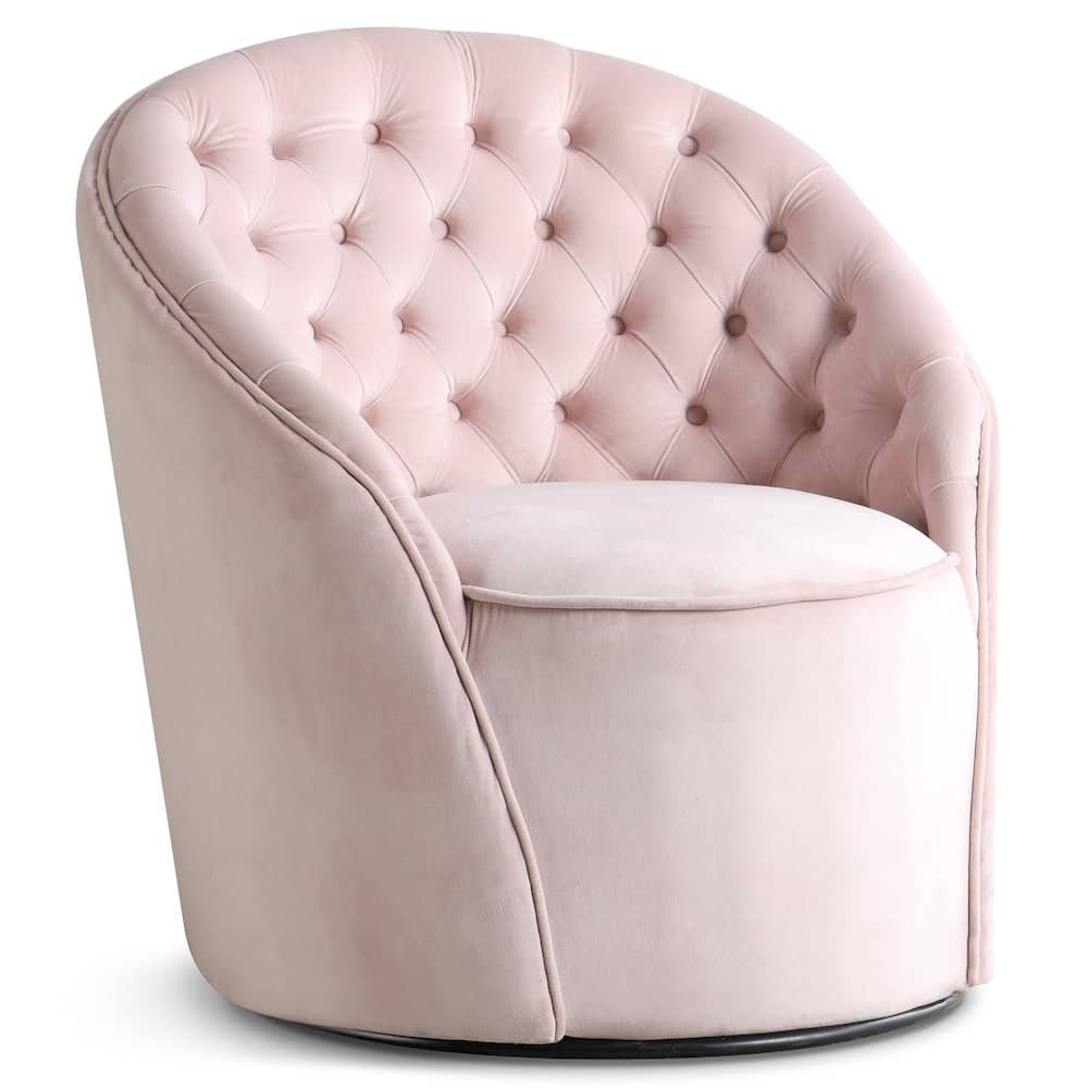 Meridian Furniture - Alessio Velvet Accent Chair - Pink