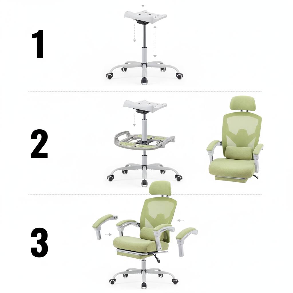 Alt View 2. AOITUN - Office Computer Desk Chair Ergonomic High Back Support - Green.