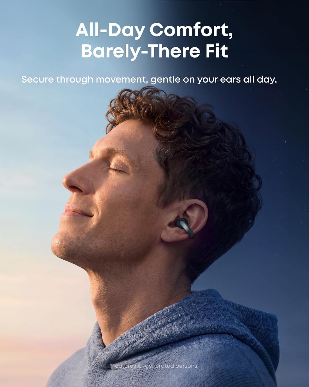 Soundcore Anker AeroClip 2 Open Ear Clip On Earbuds for Crystal