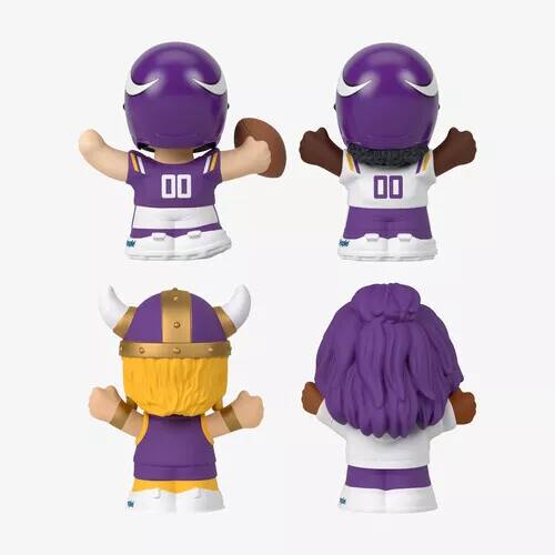 Alt View 2. Fisher Price - Fisher Price Little People x NFL Collector Minnesota Vikings Figure 4-Pack - Purple.