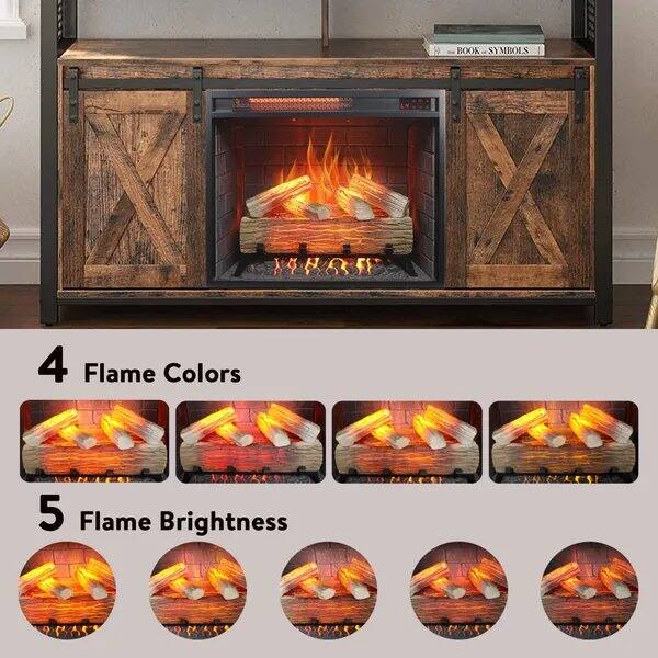 4 Flame Colors  
5 Flame Brightness