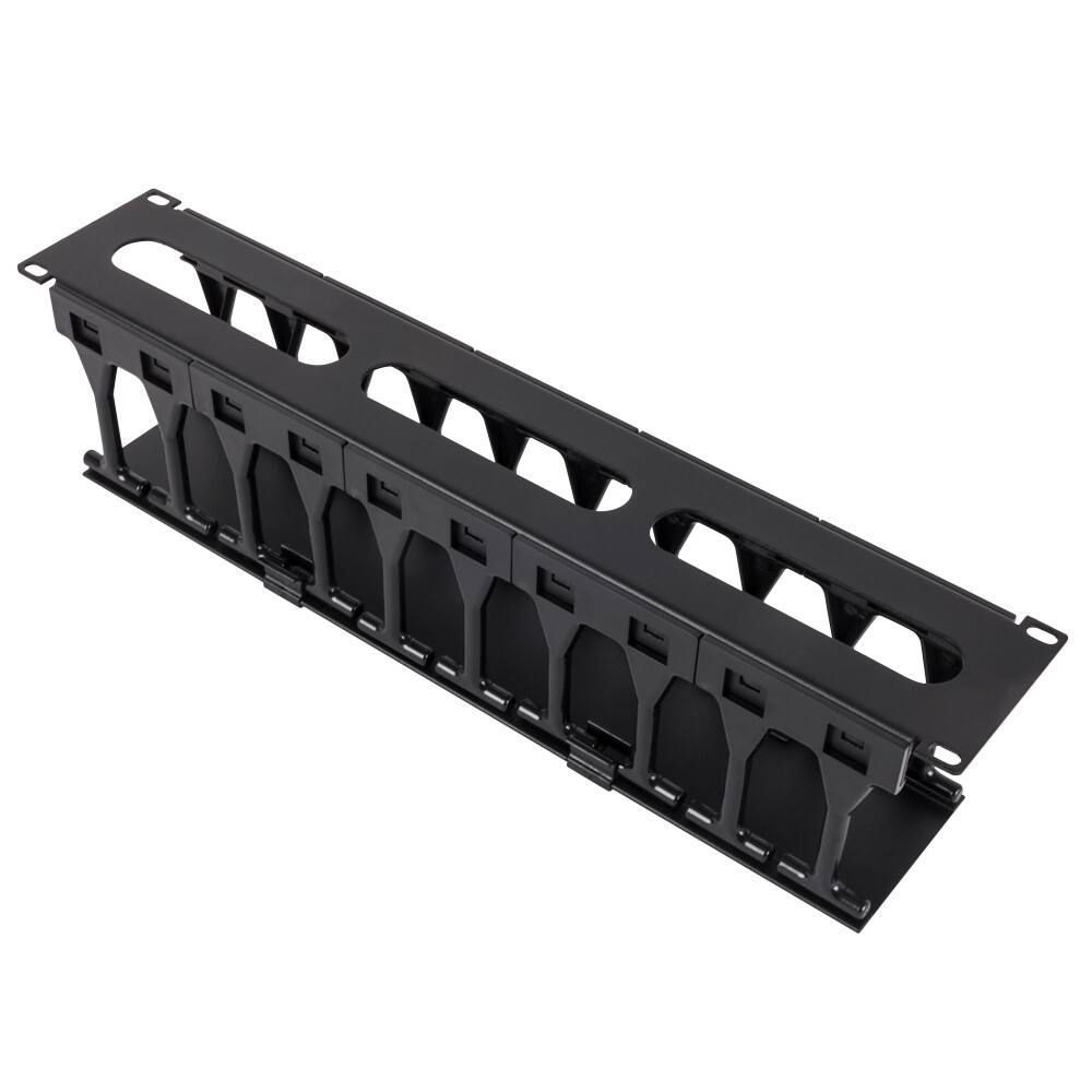 Alt View 10. RackSolutions - RackSolutions 2U Horizontal High Density Cable Duct with Cover - Black.