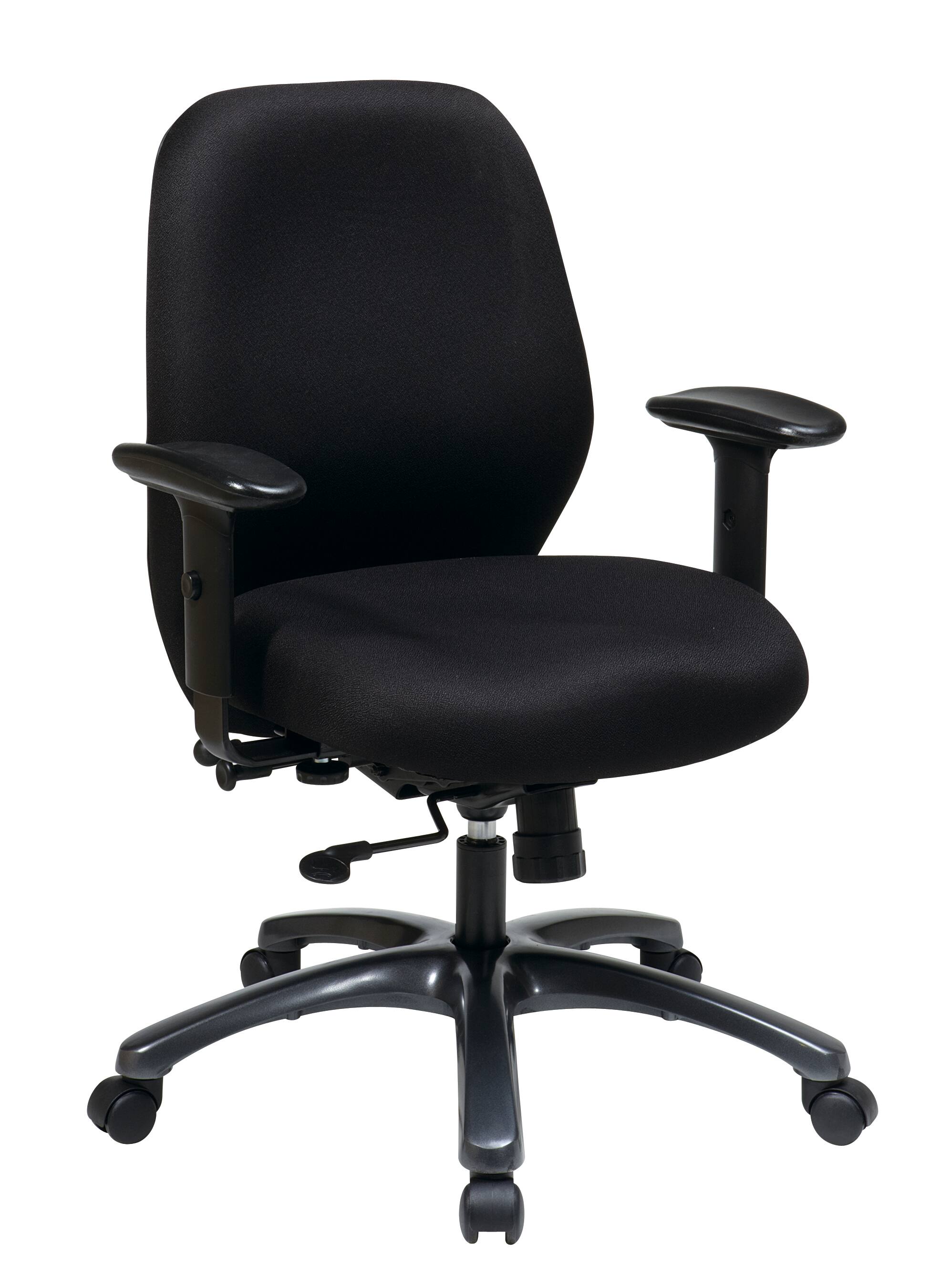 Angle. Office Star Products - 24 Hour Ergonomic Chair with 2-to-1 Synchro Tilt - Titanium.