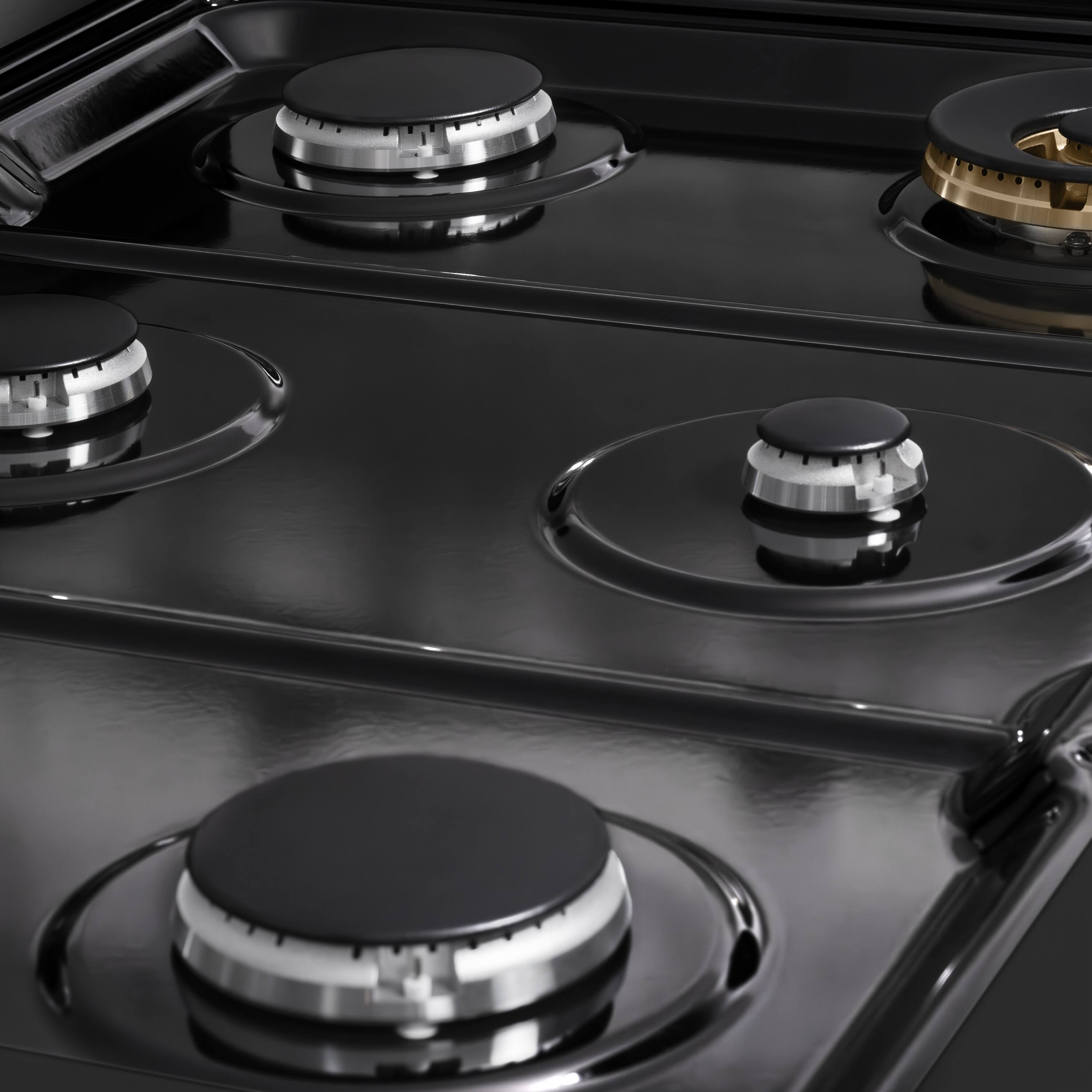 Alt View 10. ZLINE - ZLINE 36 in. Classic Gas Rangetop with 6 Burners and Porcelain Cooktop in Black Stainless Steel (RTB2-36) - Black Stainless Steel.