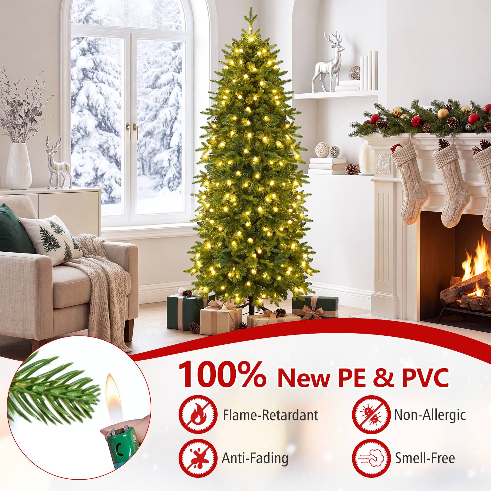 100% New PE & PVC Flame-Retardant Non-Allergic  
Anti-Fading  
Smell-Free