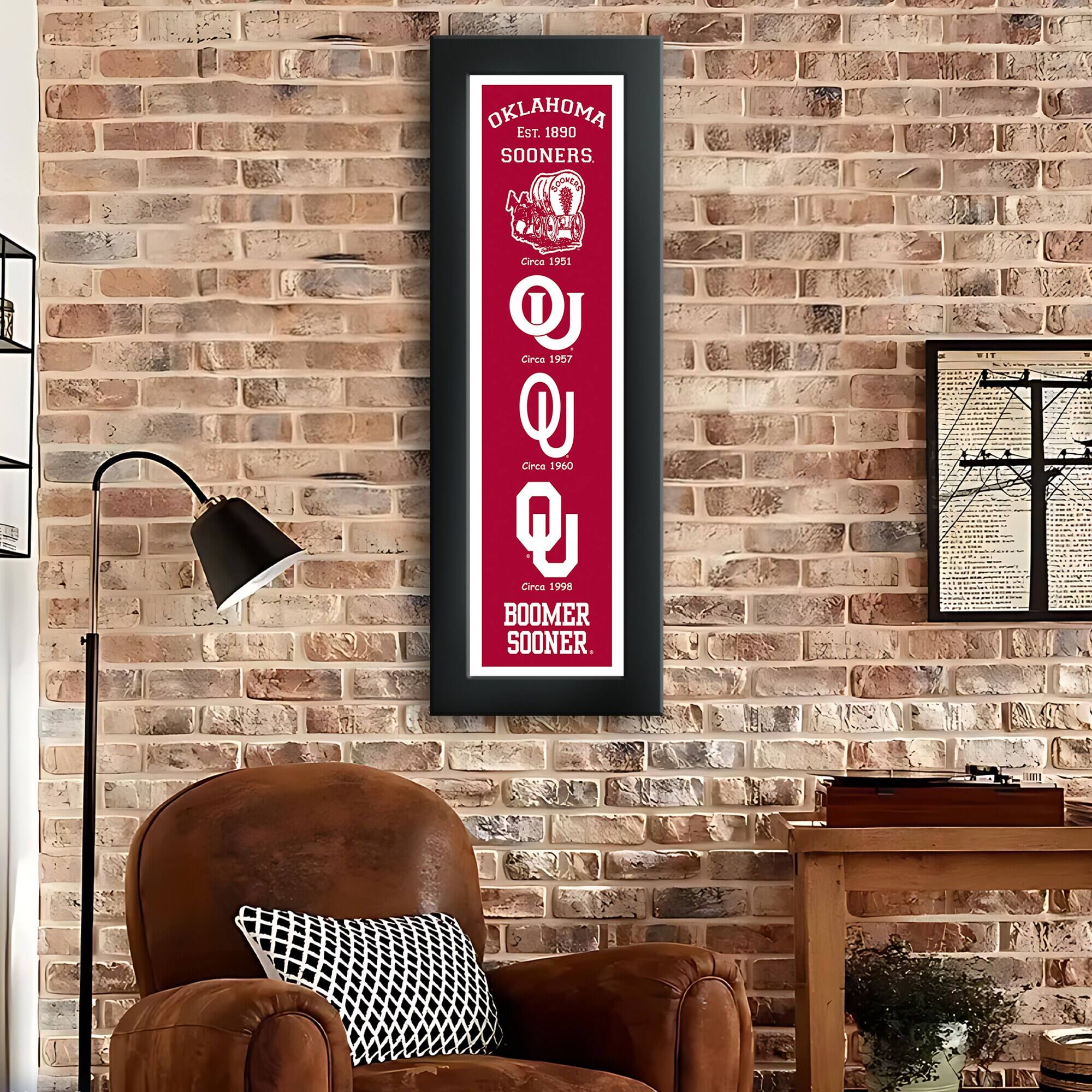 OKLAHOMA  
EST. 1890  
SOONERS  

Circa 1907  
Circa 1957  
Circa 1960  
Circa 1998  

BOOMER SOONER