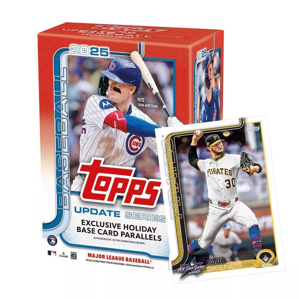 2025  
Topps  
Update Series  
Exclusive Holiday Base Card Parallels  
Major League Baseball*  
Pete Crow-Armstrong  
Paul Skenes  
All-Star Game  
UBS Pirates  
30