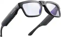 Front. OhO sunshine - All-in-One Smart Glasses, Photochromic Lens with Blue Light Protection, 4K HD Camera, Bluetooth Speakers, 64GB Storage - Black.