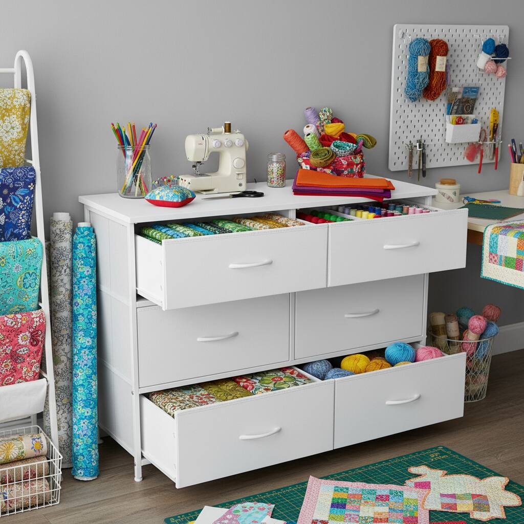 Alt View 6. AOITUN - Dresser for Bedroom with 5 Storage Drawers - Ideal Temporary Clothes Dresser & TV Stand - White.