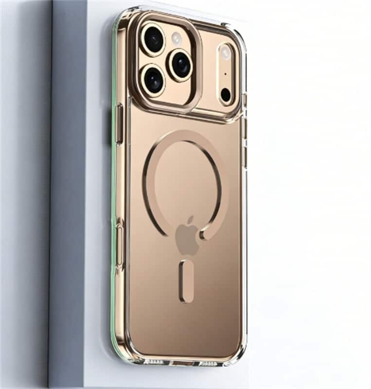 SKRAN - Elegant Magnetic Rotating Bracket Case for iPhone 17 Air - 360° Magnetic Stand Phone Cover,Anti-Fall Protective Case - Gold