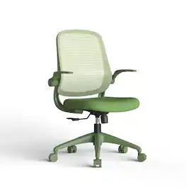 Boyel Living - Mid-Back Ergonomic Mesh Office Chair with Flip-Up Armrests - Green