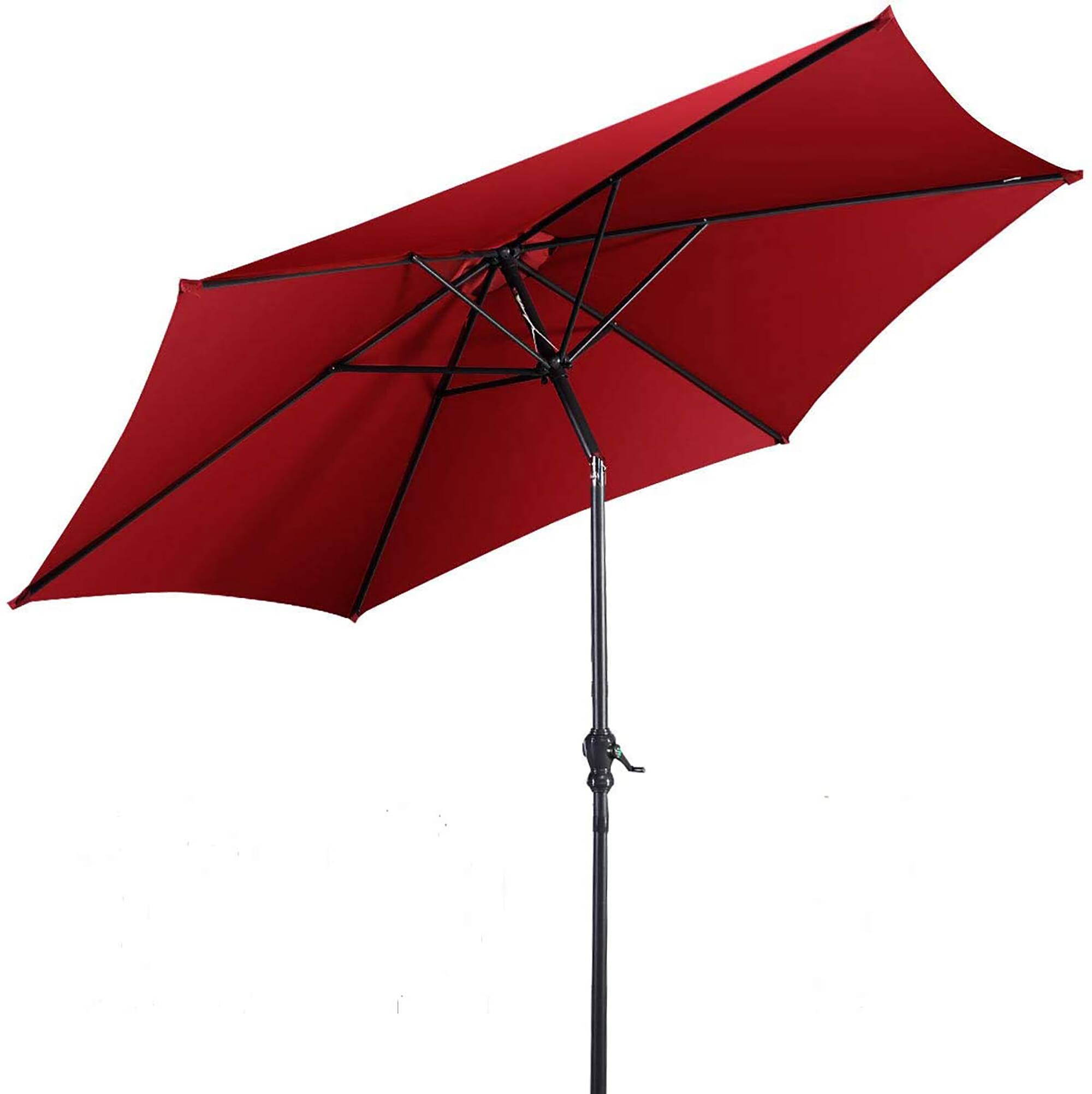 Alt View 7. Costway - Costway 10ft Patio Umbrella Outdoor W/ 59 LBS Heavy-Duty Round Umbrella Stand - Wine.