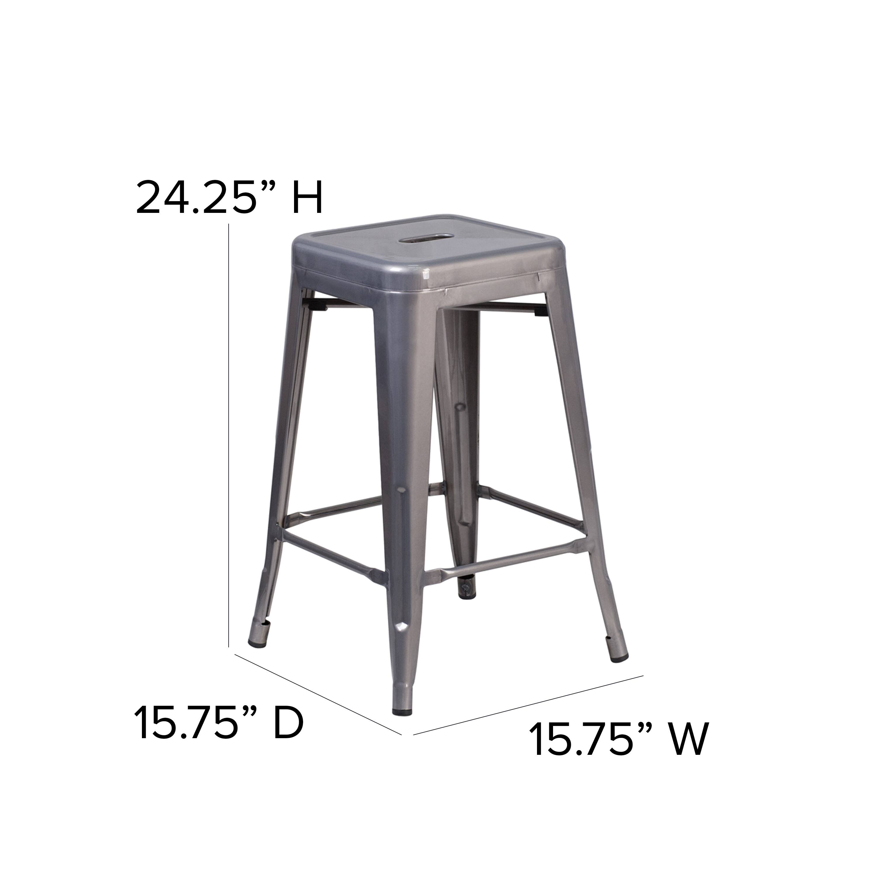 24.25" H  
15.75" D  
15.75" W