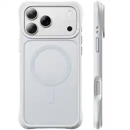Ornarto - for iPhone 18 Pro Case 6.3", Slim Shockproof Translucent Matte Phone Case with MagSafe - Light Gray