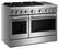 Angle. KitchenAid - 6.3 Cu. Ft. Freestanding Dual Fuel Range with Griddle and 6 Burners - Stainless Steel.