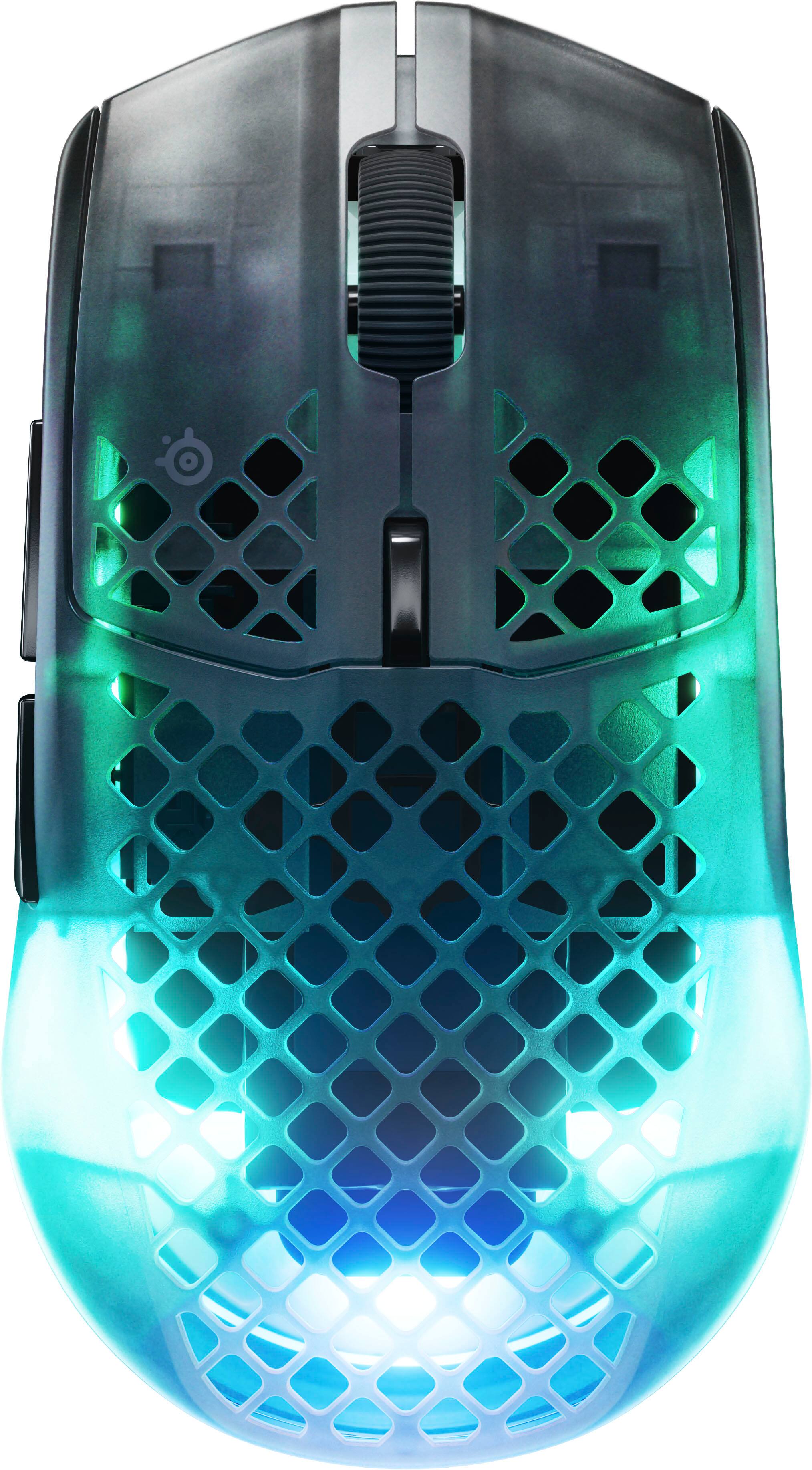 Alt View 8. SteelSeries - Aerox 3 Wireless Gen 2 RGB 26K Optical Gaming Mouse with AquaBarrier Protection - Dual 2.4GHz/Bluetooth for PC/Mac - Shadow.