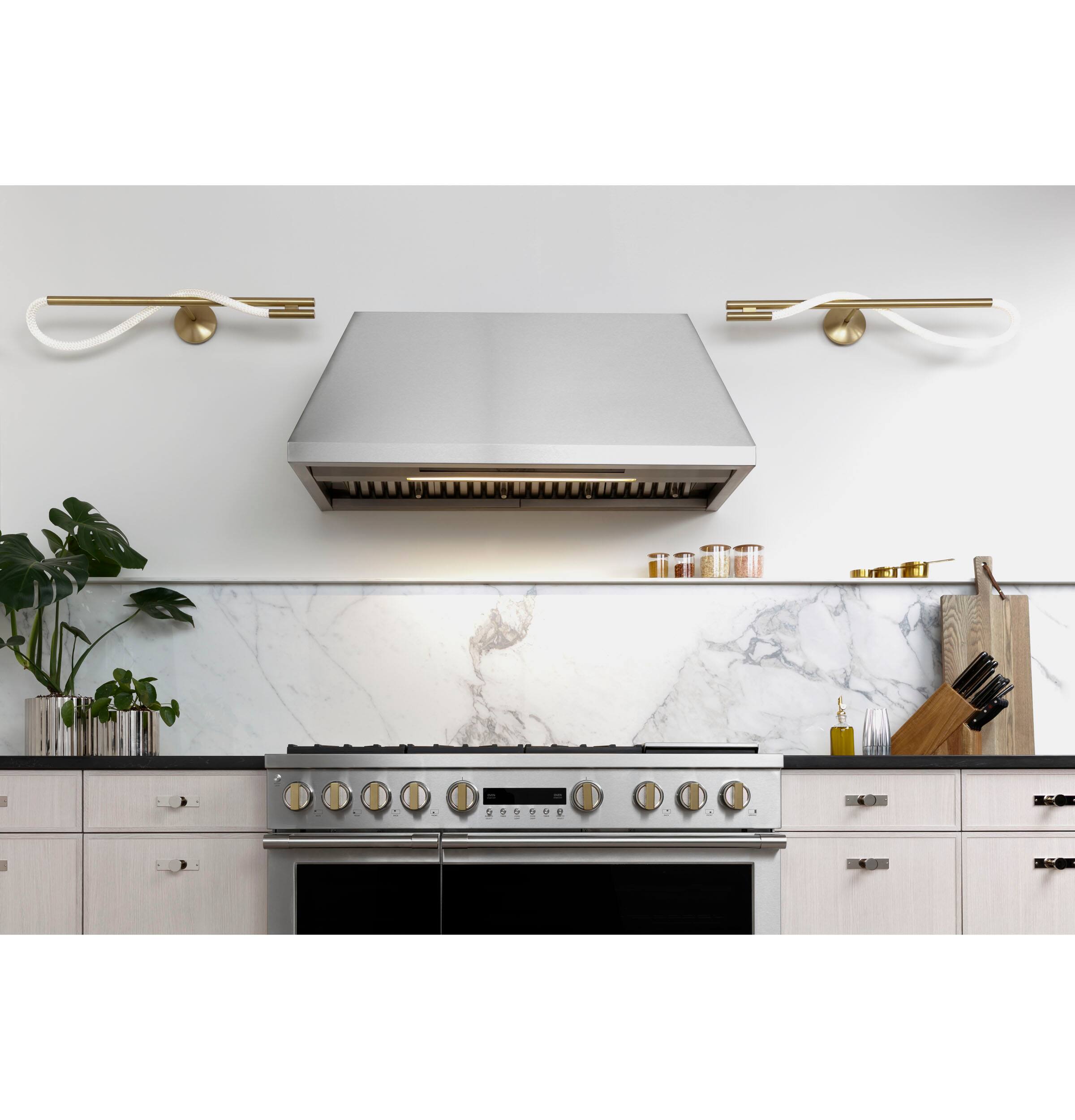Alt View 18. Monogram - 8.9 Cu. Ft. Freestanding Double Oven Gas Convection Range with Steam Cleaning and 6 Versatile Gas Burners - Stainless Steel.