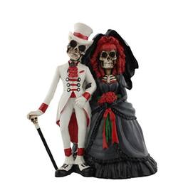 Pacific Trading - Gothic Wedding Skeleton Couple Dia de los Muertos Day of the Dead Figurine - Multicolor