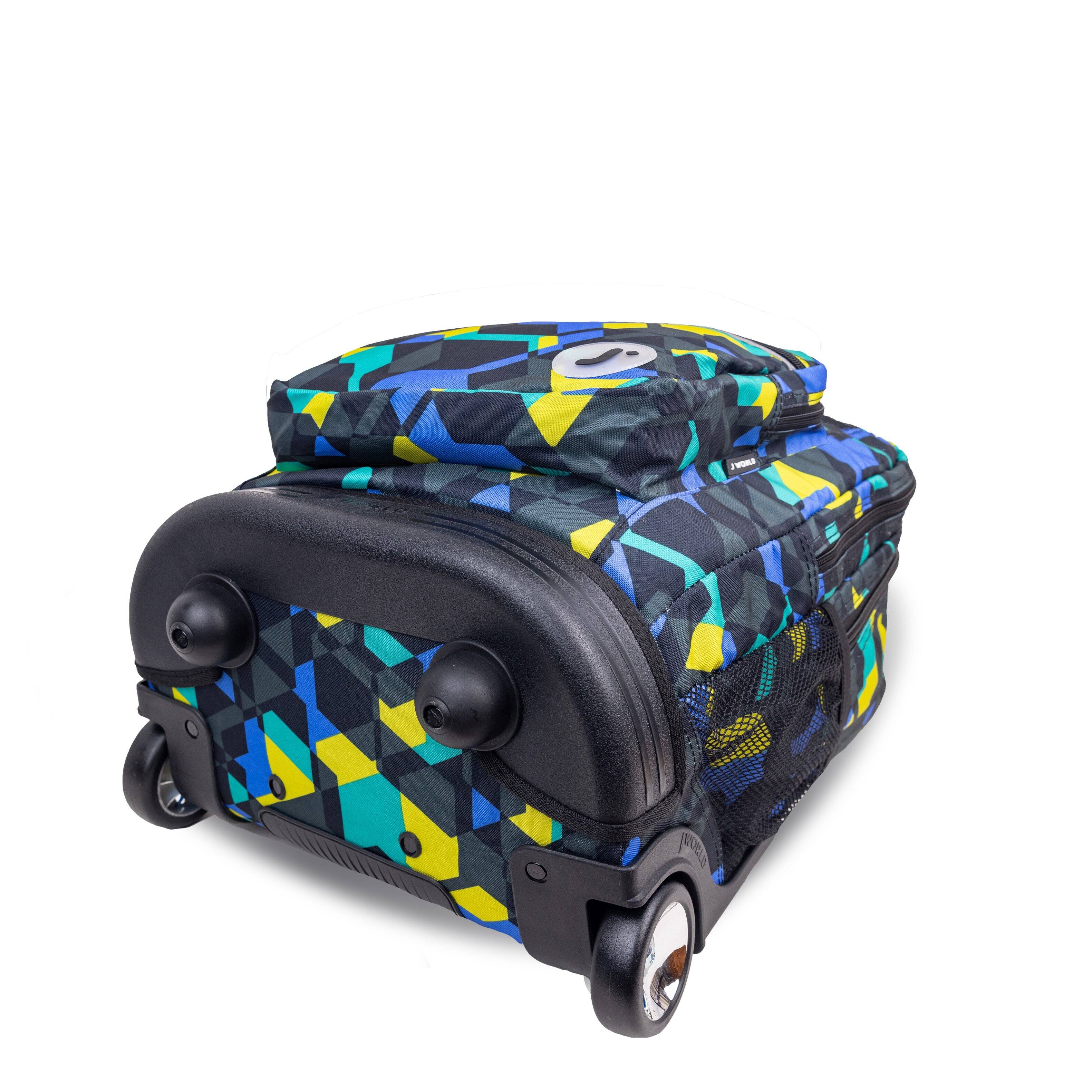 Alt View 1. J World - J World Unisex Sundance 20" Rolling Backpack with Laptop Sleeve for School and Travel, Cubes - CUBES.