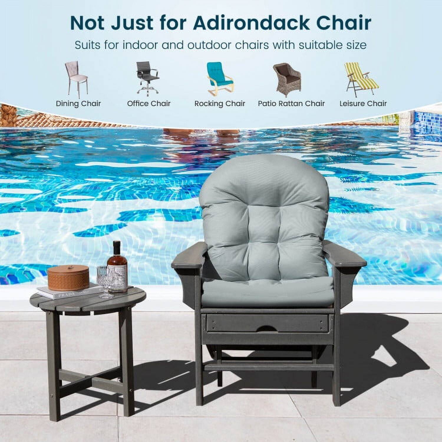 Not Just for Adirondack Chair  
Suits for indoor and outdoor chairs with suitable size  

- Dining Chair  
- Office Chair  
- Rocking Chair  
- Patio Rattan Chair  
- Leisure Chair  

PRADA