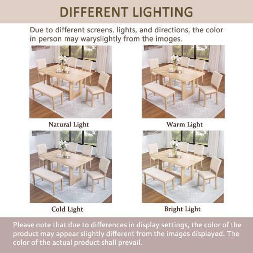 DIFFERENT LIGHTING

Due to different screens, lights, and directions, the color in person may vary slightly from the images.

Natural Light Warm Light Cold Light Bright Light

Please note that due to differences in display settings, the color of the product may appear slightly different from the images displayed. The color of the actual product shall prevail.