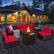 Alt View 1. Costway - 7 PCS Patio Furniture Set with 28" 50000 BTU Propane Gas Fire Pit Table Cushions - Red.
