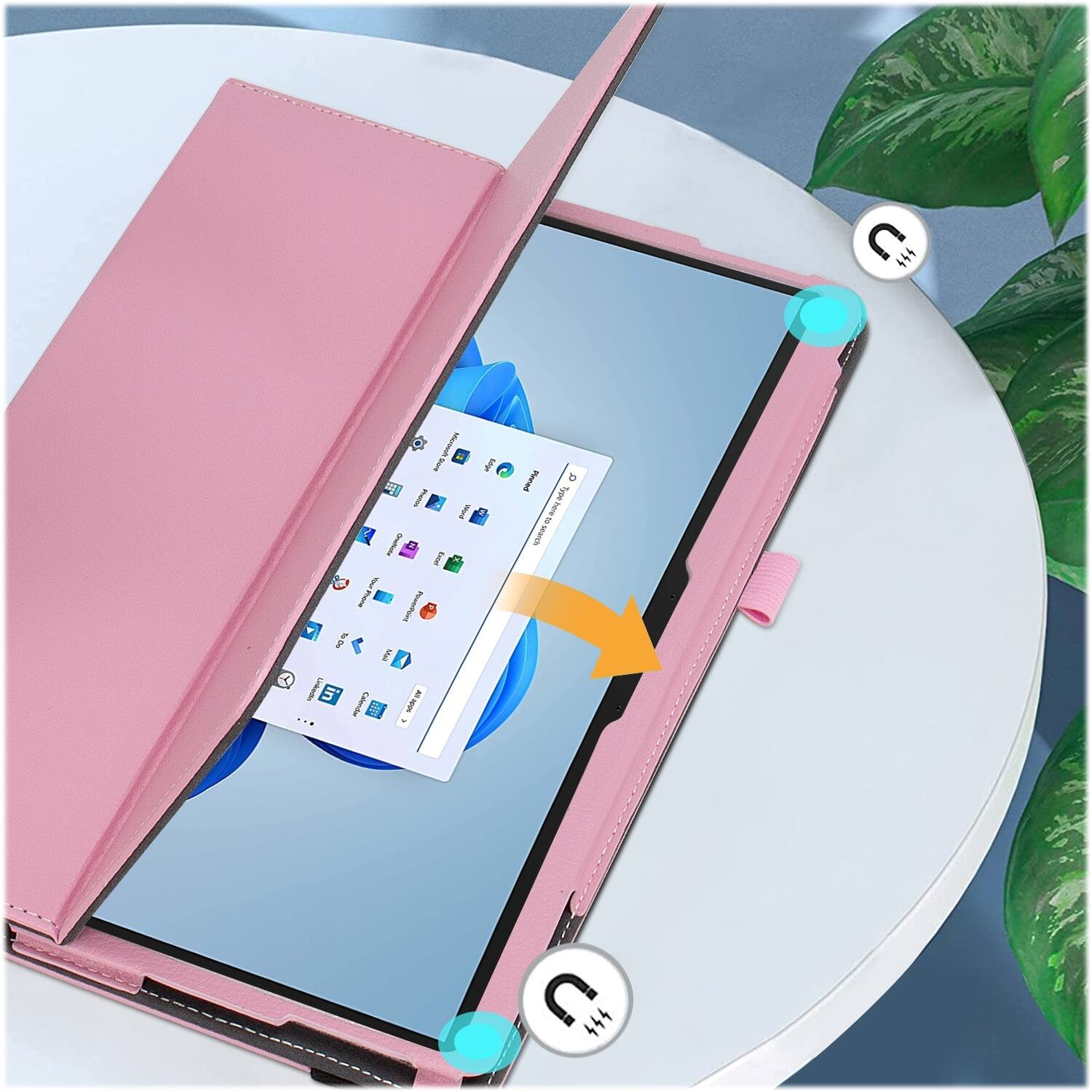 Alt View 15. SaharaCase - Bi-Fold Folio Case for Microsoft Surface Pro 8 - Pink.