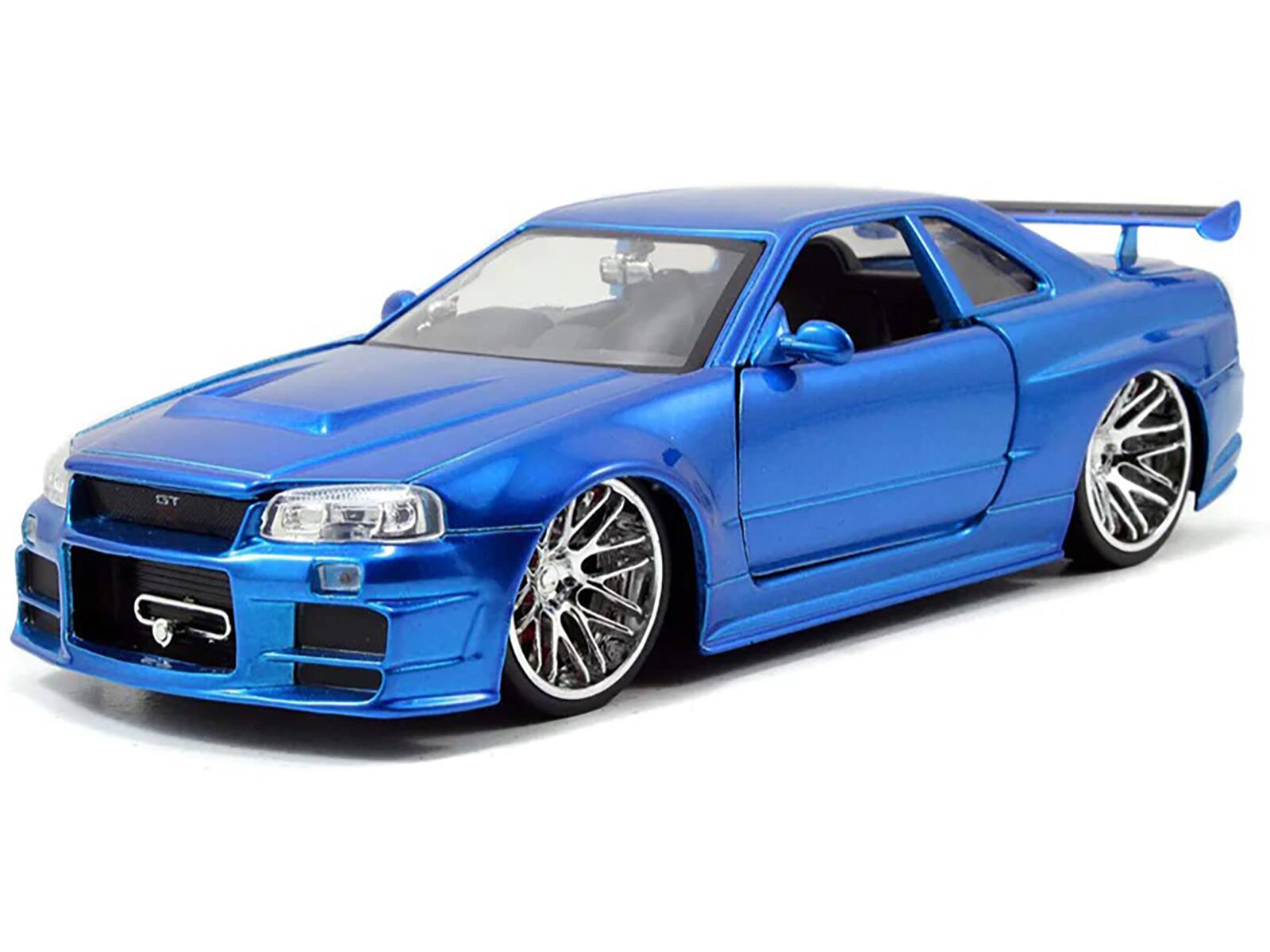 Alt View 2. Jada - Brian's Nissan GTR Skyline R34 RHD (Right Hand Drive) Blue "Fast & Furious 25th Anniversary" 1/24 Model Car by Jada.