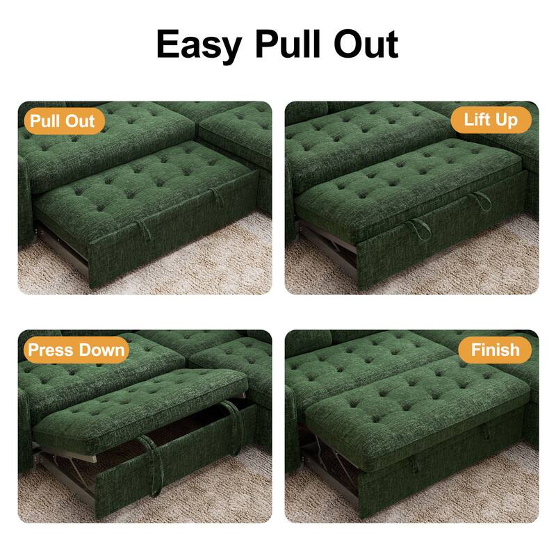 Easy Pull Out

1. Pull Out
2. Lift Up
3. Press Down
4. Finish