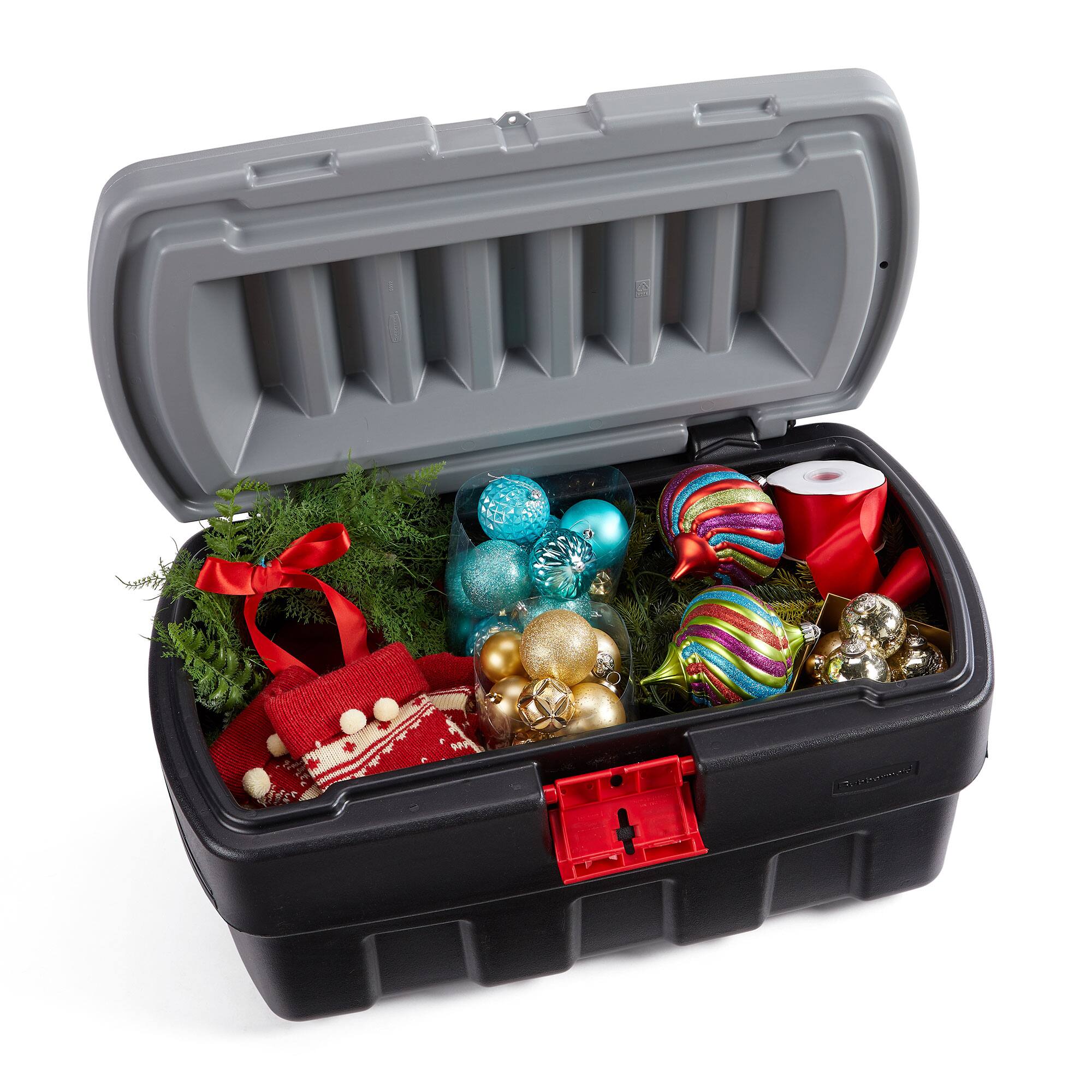 Alt View 3. RubberMaid - Rubbermaid 35 Gallon Black Action Packer Lockable Latch Storage Box Tote, Single.