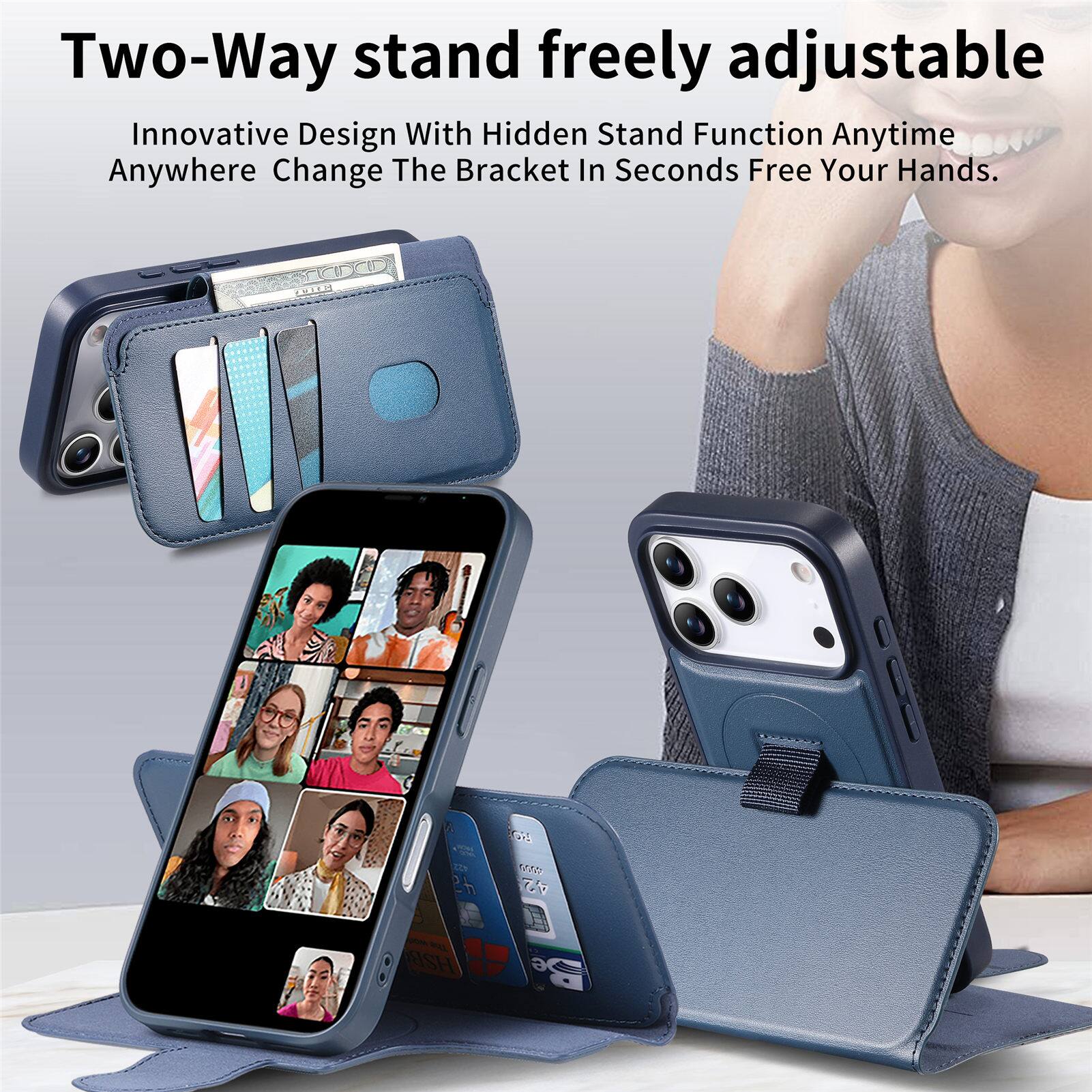 Two-Way stand freely adjustable  
Innovative Design With Hidden Stand Function Anytime Anywhere Change The Bracket In Seconds Free Your Hands.