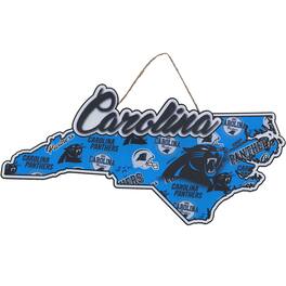 FOCO - Carolina Panthers 10.5'' x 15'' Die-Cut State Sign - Multicolor