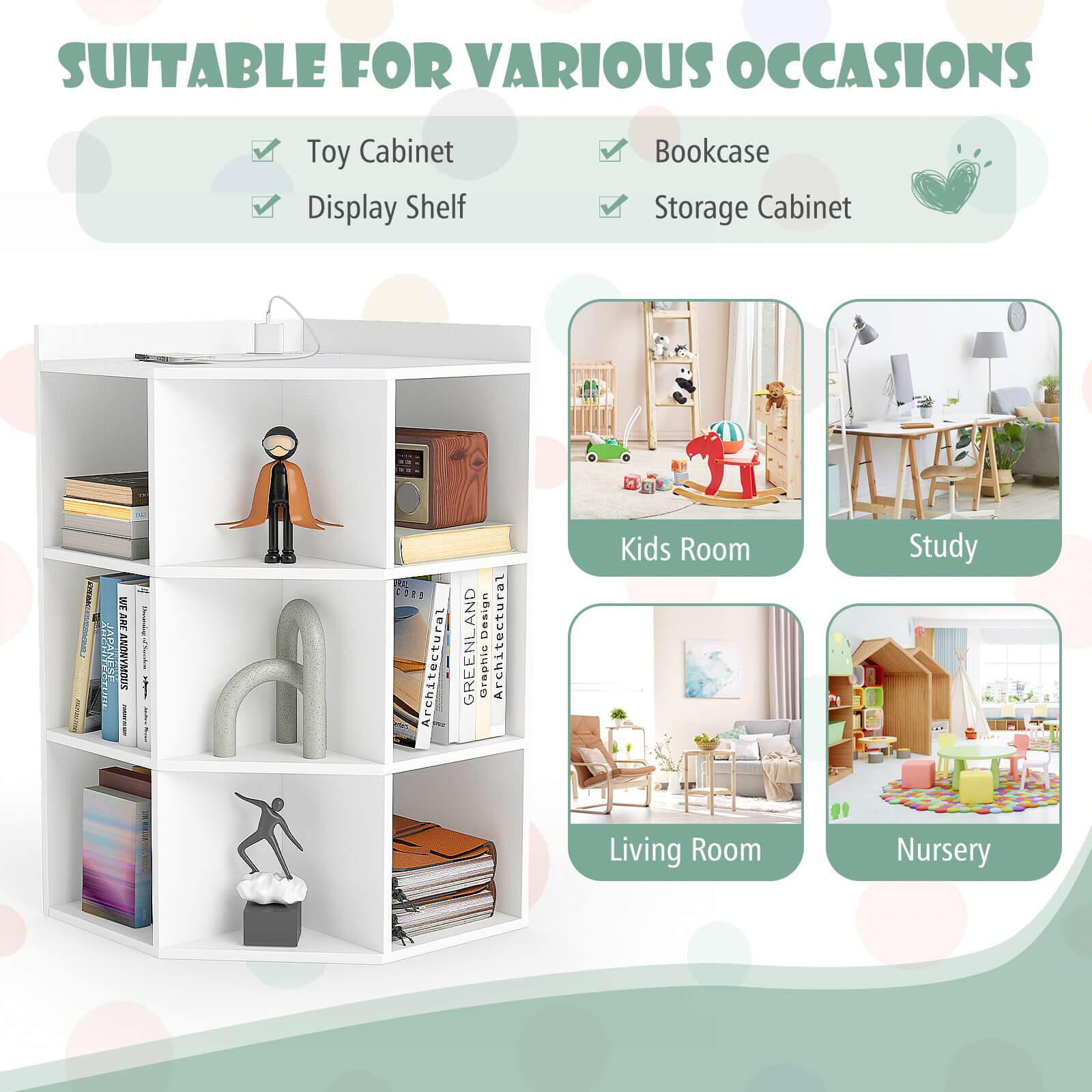 SUITABLE FOR VARIOUS OCCASIONS

- Toy Cabinet
- Display Shelf
- Bookcase
- Storage Cabinet

Kids Room
Study
Living Room
Nursery