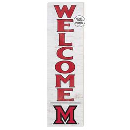 Jardine - Miami University RedHawks 10'' x 35'' Indoor/Outdoor Welcome Sign - White