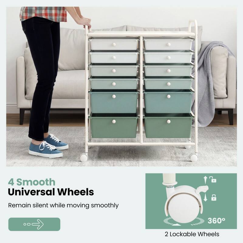4 Smooth Universal Wheels  
Remain silent while moving smoothly  

360°  

2 Lockable Wheels
